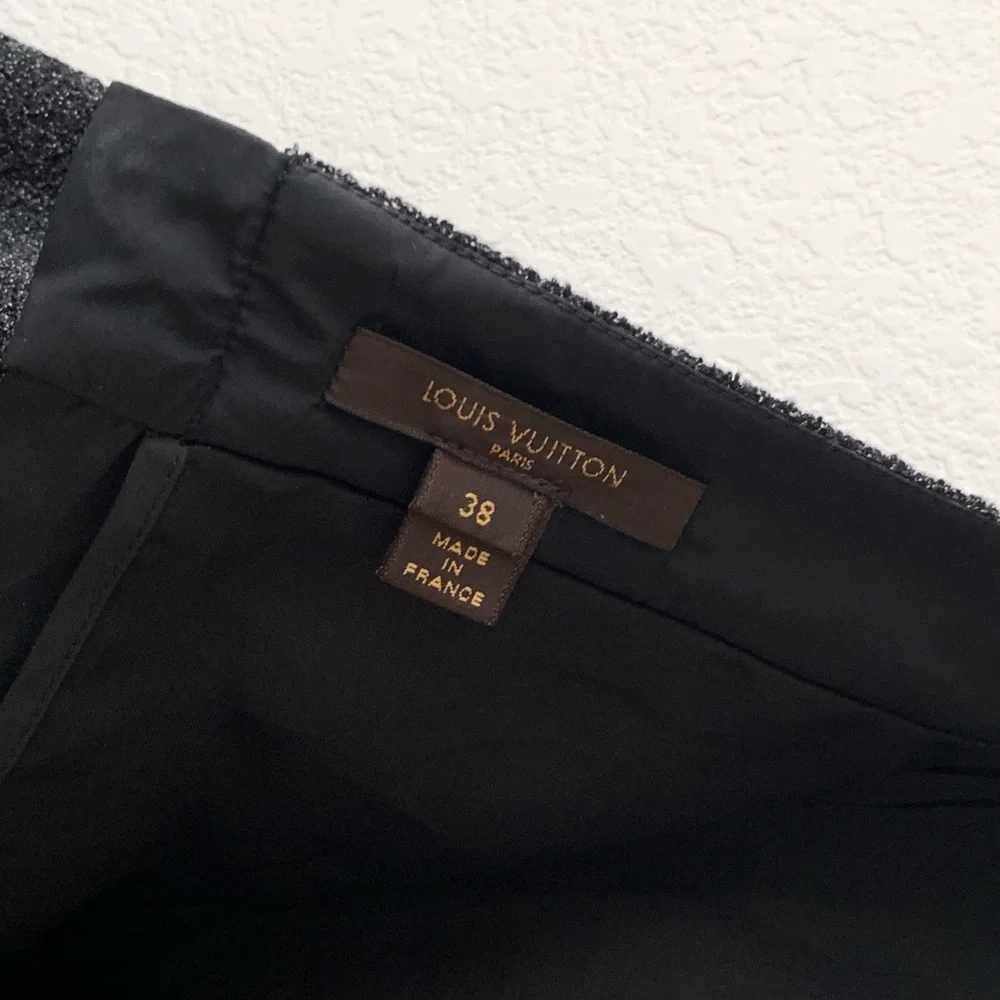 Louis Vuitton wool blend knit flare skirt